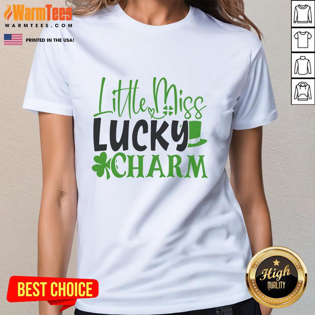 Pretty Little Miss Lucky Charm Ladies Tee featuring a stylish design perfect for casual wear and lucky charm enthusiasts.