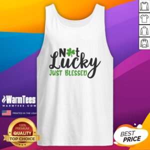 Pretty Not Lucky Just Blessed Irish Tank Top in vibrant green, perfect for St. Patrick's Day celebrations and casual wear.