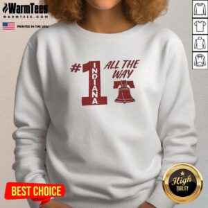 Top Indiana All The Way Ring Philadelphia Sweatshirt in navy blue, featuring a stylish design perfect for casual wear.