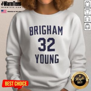Alt Text: Top Jimmer Fredette Brigham Young 32 Sweatshirt featuring the iconic players number and stylish design for fans.