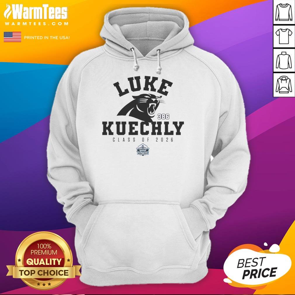 Luke Kuechly Carolina Panthers Class of 2026 Pro Football Hall of Fame 386 hoodie, showcasing team pride and legacy.
