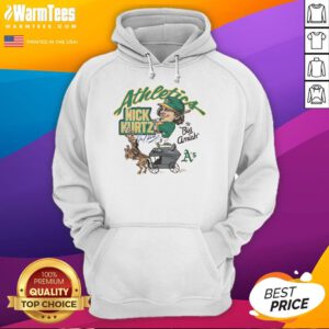 Alt Text: Nick Kurtz wearing the Awesome Athletics Big Amish Hoodie, showcasing comfort and style in athletic wear.