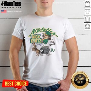 Awesome Athletics Nick Kurtz The Big Amish T-Shirt featuring a bold design and vibrant colors, perfect for sports enthusiasts.