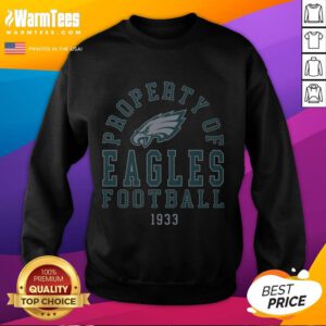 Awesome Philadelphia Eagles Property 1933 Sweatshirt featuring the team's logo and vintage design in green and white.
