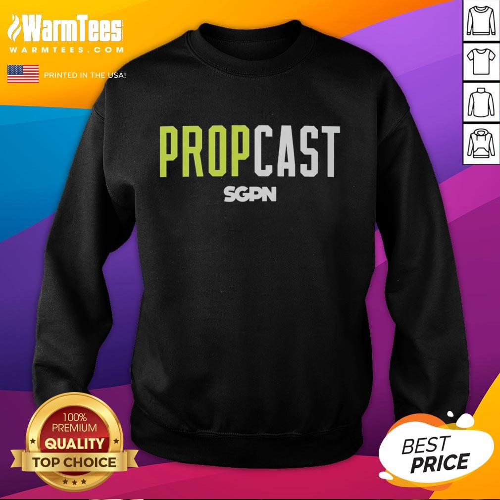 Awesome Propcast color logo sweatshirt featuring vibrant design and cozy fit, perfect for fans and casual wear.
