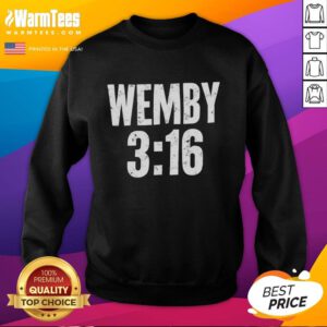 Victor Wembanyama wearing Wemby 3-16 sweatshirt, showcasing his unique style and basketball passion.