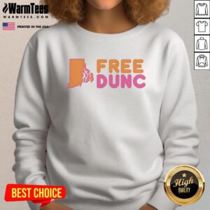 Cozy Good Free Dunc Style Dunkin Donut sweatshirt in vibrant colors, perfect for donut lovers and casual wear.