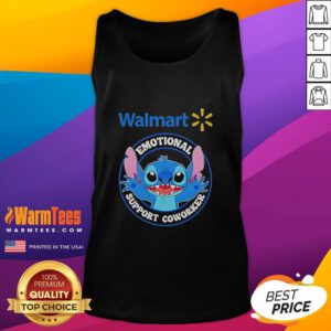 Good Happy Stitch Walmart Emotional Support Coworker Tank Top featuring a cheerful design for a positive work vibe.