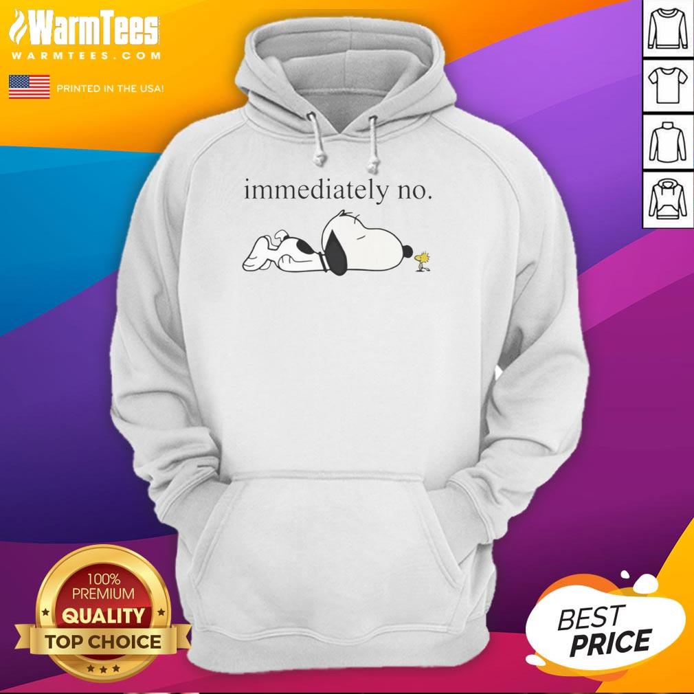 Cozy Good Immediately No Snoopy Woodstock Hoodie in vibrant colors, perfect for fans of the Peanuts comic strip.