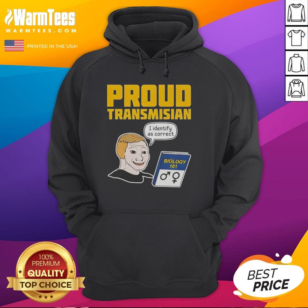 Good Proud Transmisian I Identify As Correct Hoodie in vibrant colors, showcasing pride and identity in fashion.