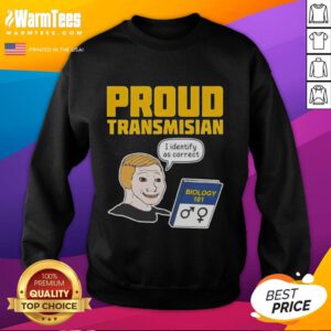 Alt Text: Good Proud Transmisian I Identify As Correct Sweatshirt in vibrant colors, showcasing LGBTQ+ pride and identity.