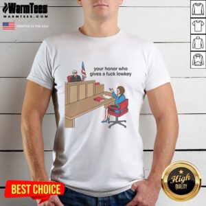 Good Your Honor Who Gives A Fck Lowkey T-Shirt featuring bold text design on a casual tee, perfect for laid-back style.