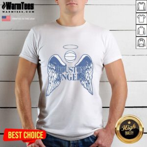 Hot Houston Angels T-Shirt featuring vibrant colors and bold logo, perfect for fans and casual wear enthusiasts.