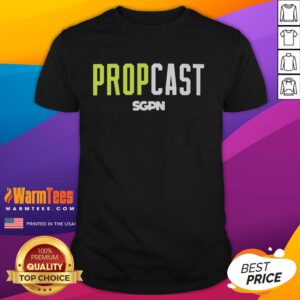 Hot Propcast Color Logo T-Shirt featuring vibrant logo design, perfect for fans of the Hot Propcast podcast.