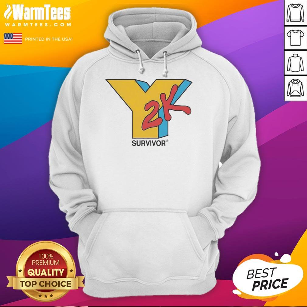Hot Y2K Survivor Logo Hoodie featuring bold graphic design, perfect for retro fashion lovers and nostalgia enthusiasts.