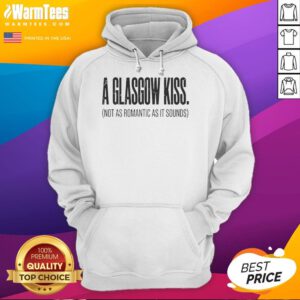 Nice A Glasgow Kiss hoodie featuring a playful design, perfect for fans of unique Glasgow-themed apparel.