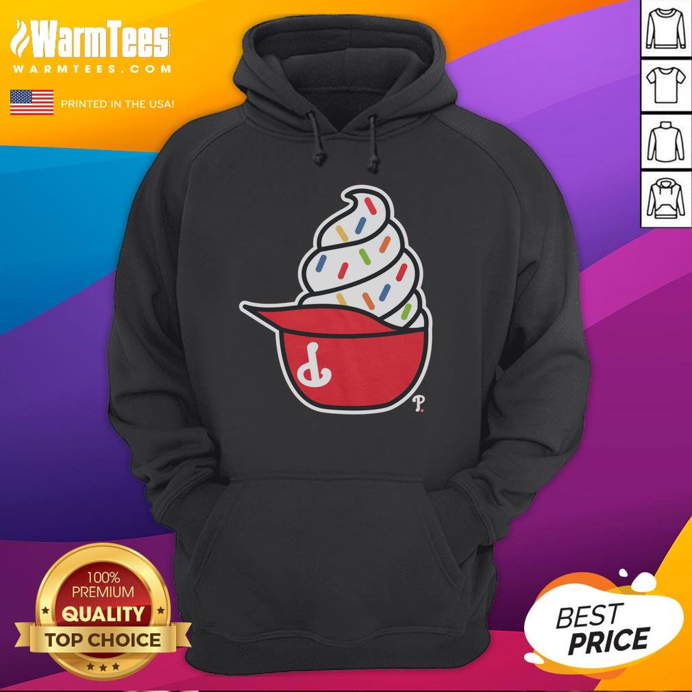 Nice Philadelphia Phillies ice cream hoodie featuring team colors and logo, perfect for baseball fans and stylish comfort.