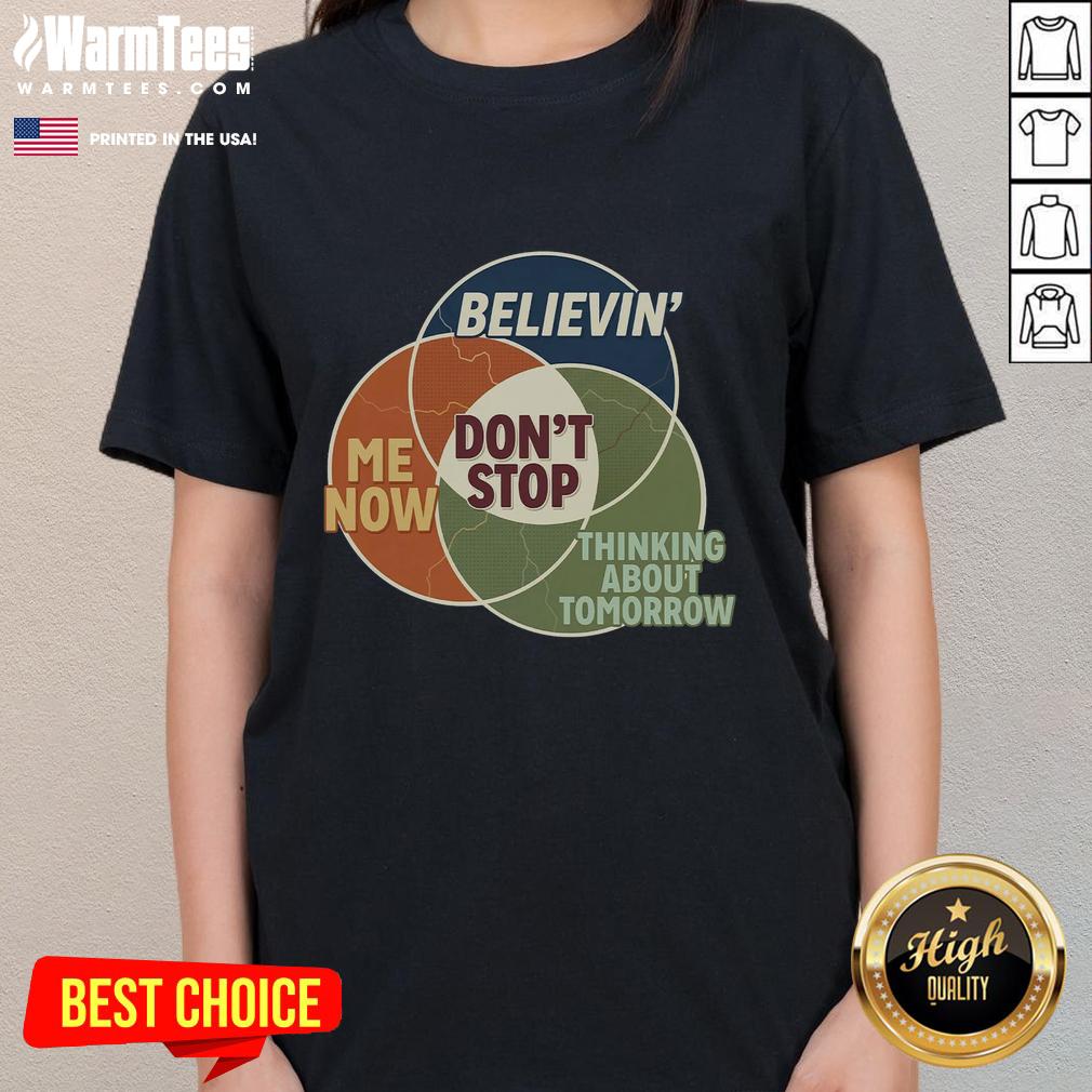Official Don't Stop Diagram Ladies Tee featuring a stylish graphic design and comfortable fit for everyday wear.