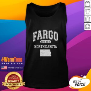 Official Fargo North Dakota Est 1871 varsity tank top featuring a stylish design and vibrant colors, perfect for fans.