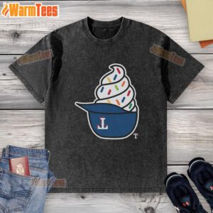 Official Texas Rangers Ice Cream Washed T-Shirt featuring vintage design and soft fabric, perfect for fans.