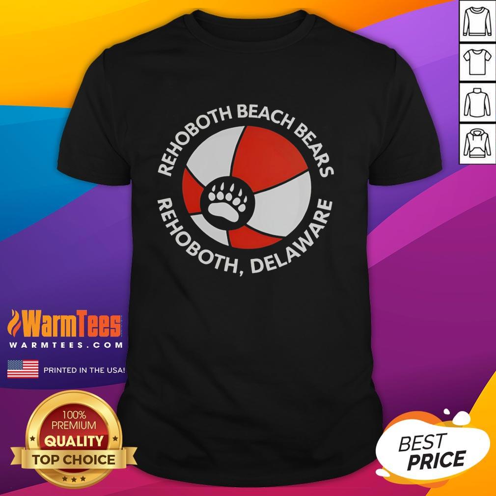 Alt Text: Original Rehoboth Beach Bears logo t-shirt featuring a vibrant ball design, perfect for fans in Rehoboth, Delaware.