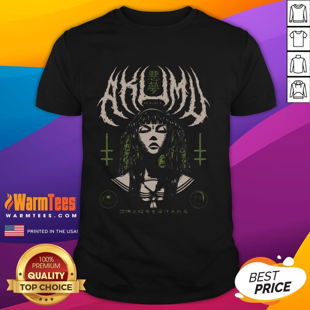 Premium Akumu Curse T-Shirt featuring a bold design and high-quality fabric, perfect for fans of unique graphic tees.