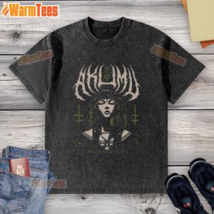 Premium Akumu Curse Washed T-Shirt in a stylish design, featuring a unique graphic print for a trendy look.