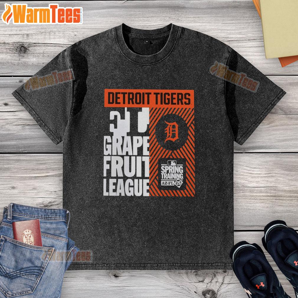 Premium Detroit Tigers Grapefruit League Spring Training 2026 washed t-shirt in vibrant colors, showcasing team spirit.