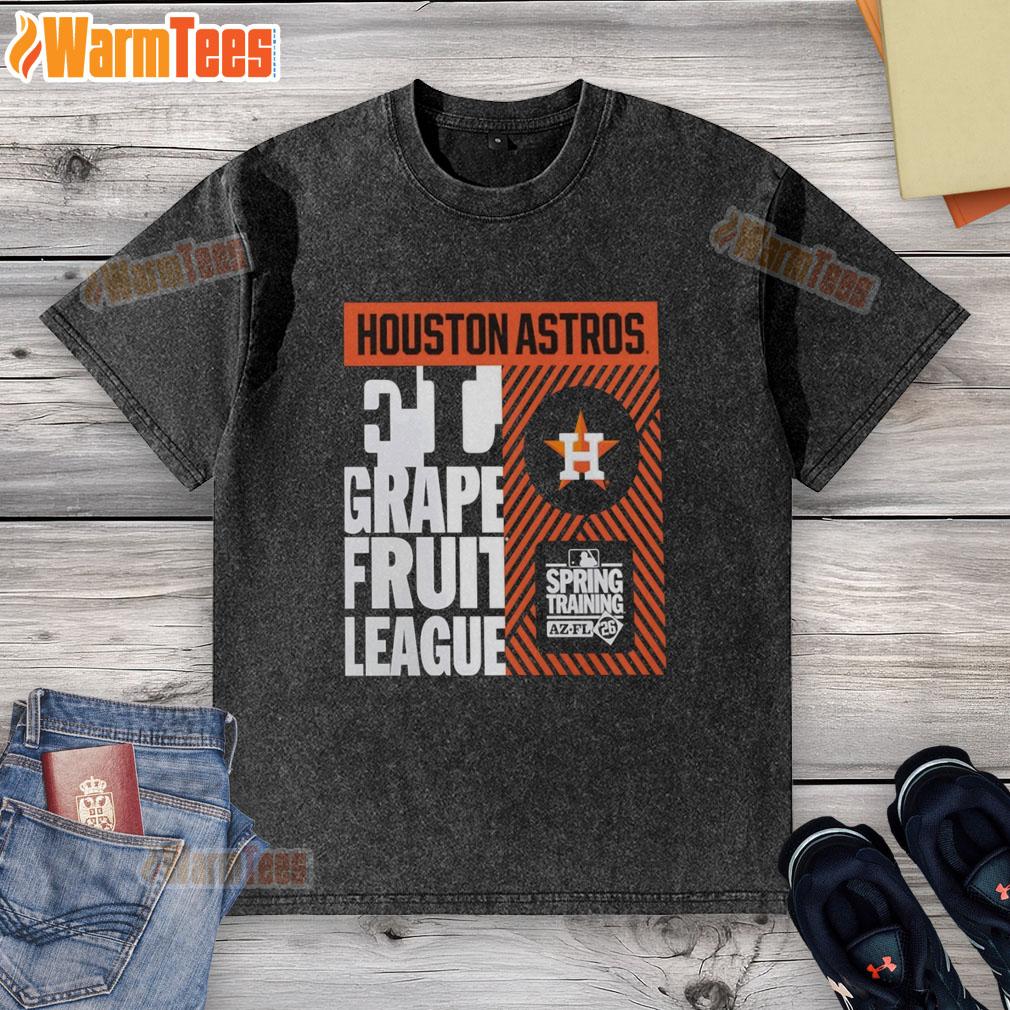 Premium Houston Astros Grapefruit League Spring Training 2026 washed t-shirt featuring vibrant team colors and logo.