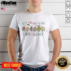 Alt Text: Premium It'S Okay To Be Different Autism Awareness Sketch T-Shirt featuring a colorful, artistic design promoting inclusivity.