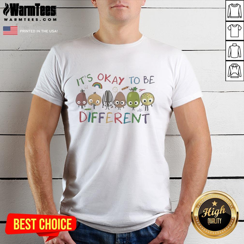 Alt Text: Premium It'S Okay To Be Different Autism Awareness Sketch T-Shirt featuring a colorful, artistic design promoting inclusivity.