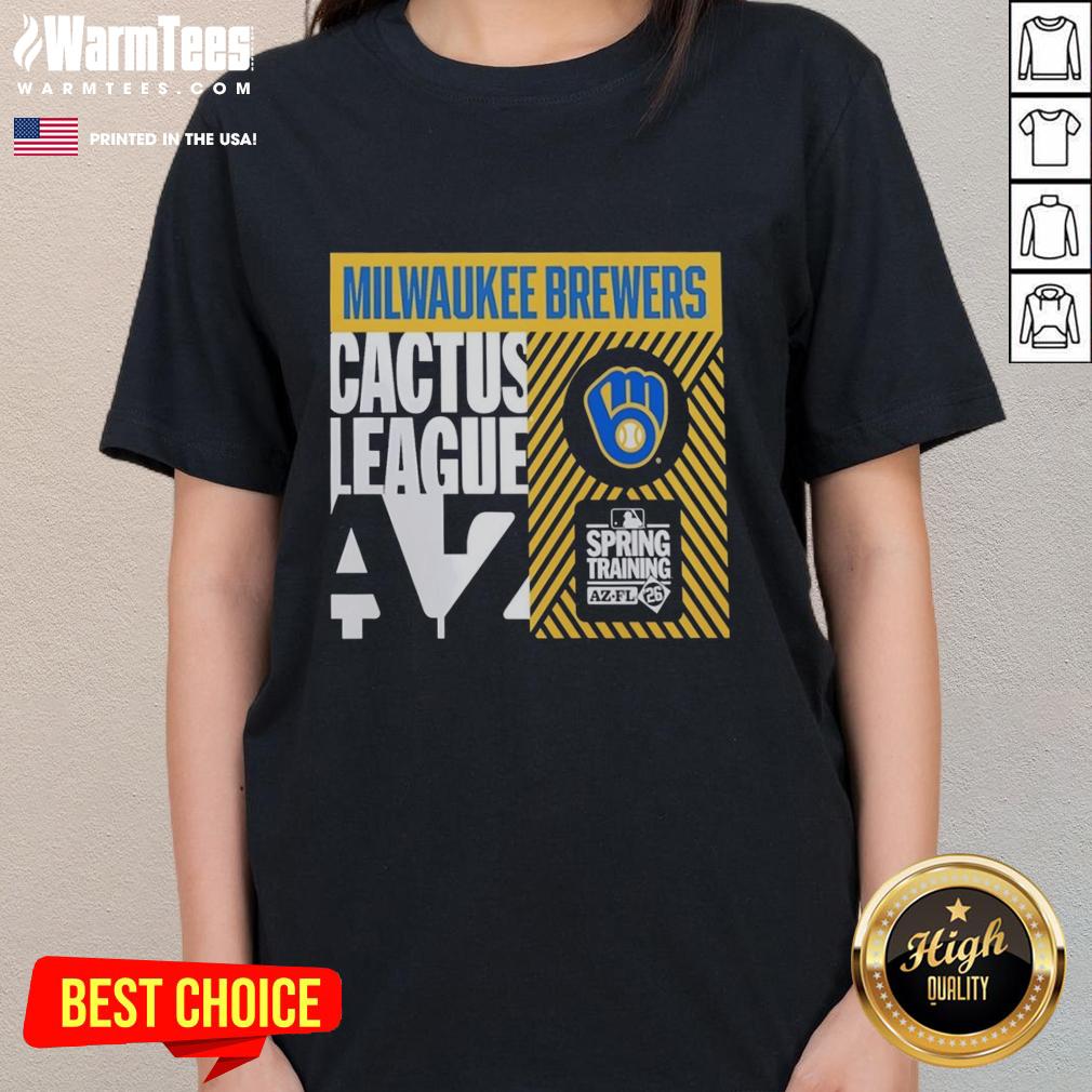 Premium Milwaukee Brewers Cactus League Spring Training 2026 Ladies Tee with stylish design and vibrant team colors.