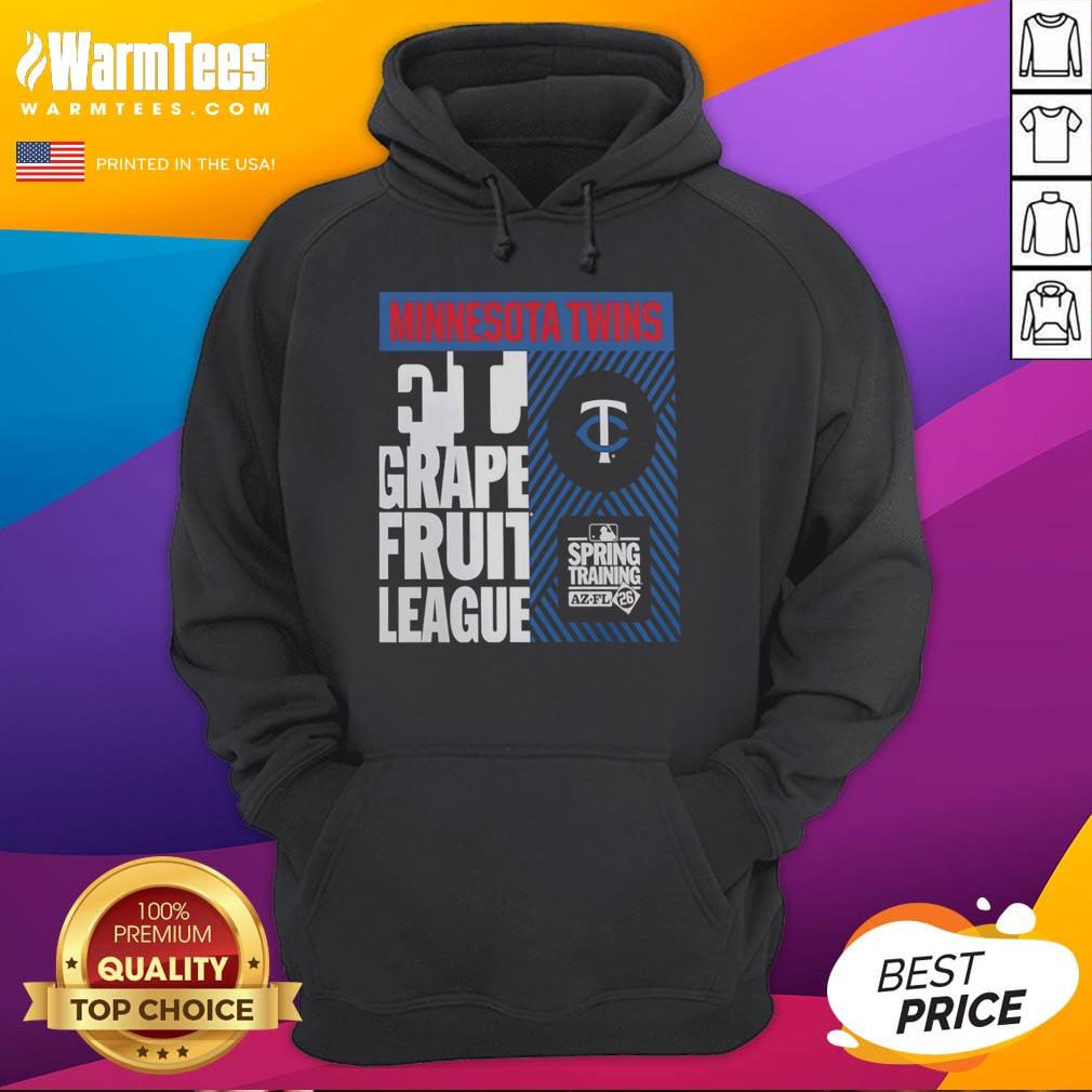 Premium Minnesota Twins Grapefruit League Spring Training 2026 hoodie in navy, perfect for baseball fans.