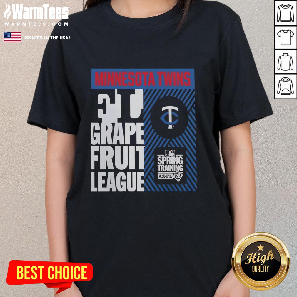 Premium Minnesota Twins Grapefruit League Spring Training 2026 ladies tee in vibrant colors, perfect for fans.