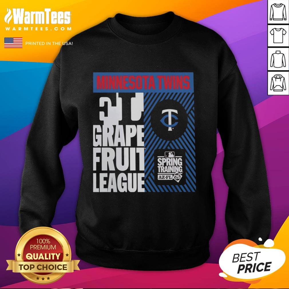 Premium Minnesota Twins Grapefruit League Spring Training 2026 sweatshirt in navy blue, featuring team logo and comfortable fit.