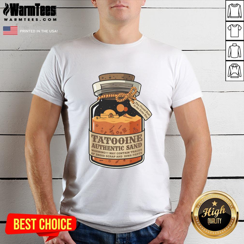 Premium Tatooine Authentic Sand T-Shirt featuring a unique design inspired by the iconic desert planet from Star Wars.