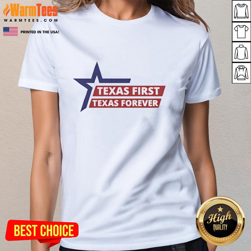 Premium Texas First Texas Forever Ladies Tee in vibrant colors, perfect for showing Texas pride and style.