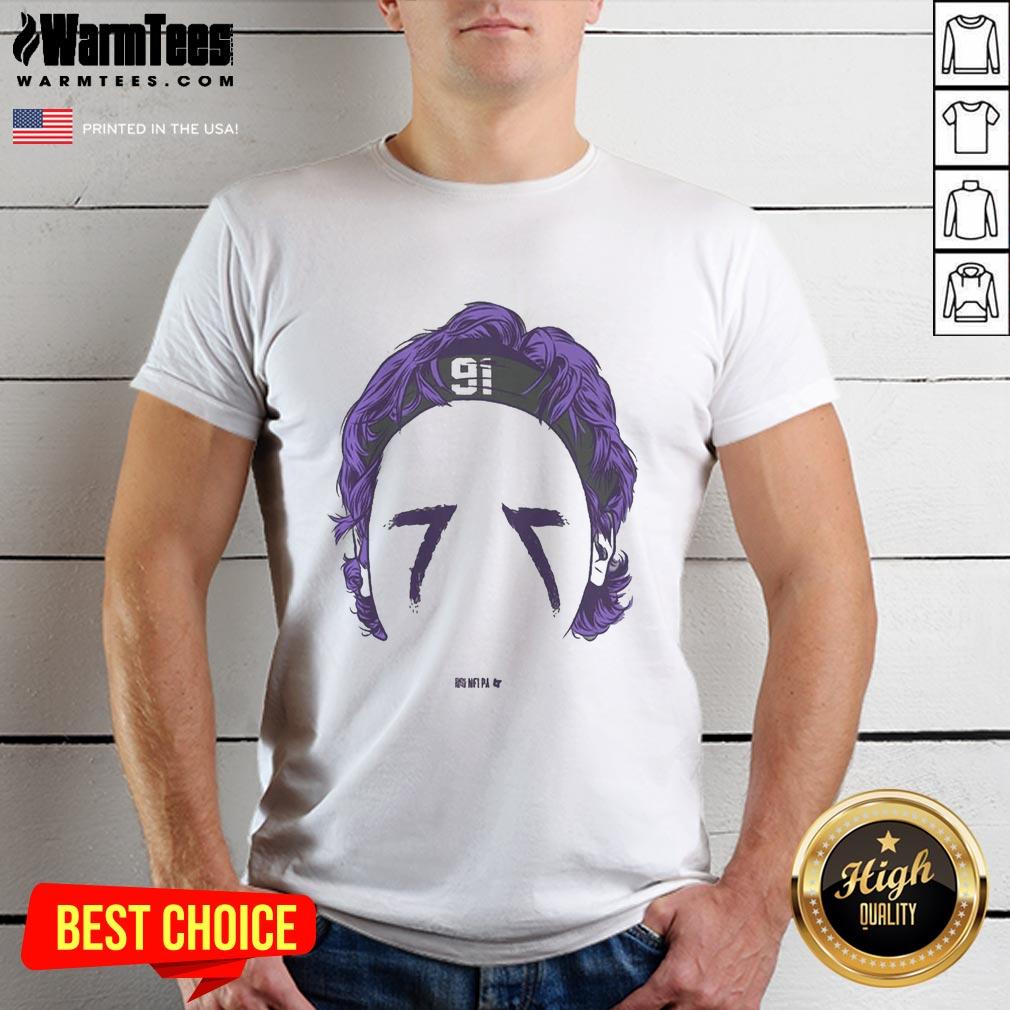 Premium Trey Hendrickson Baltimore Blank Face T-Shirt featuring a stylish design for fans of the Baltimore team.