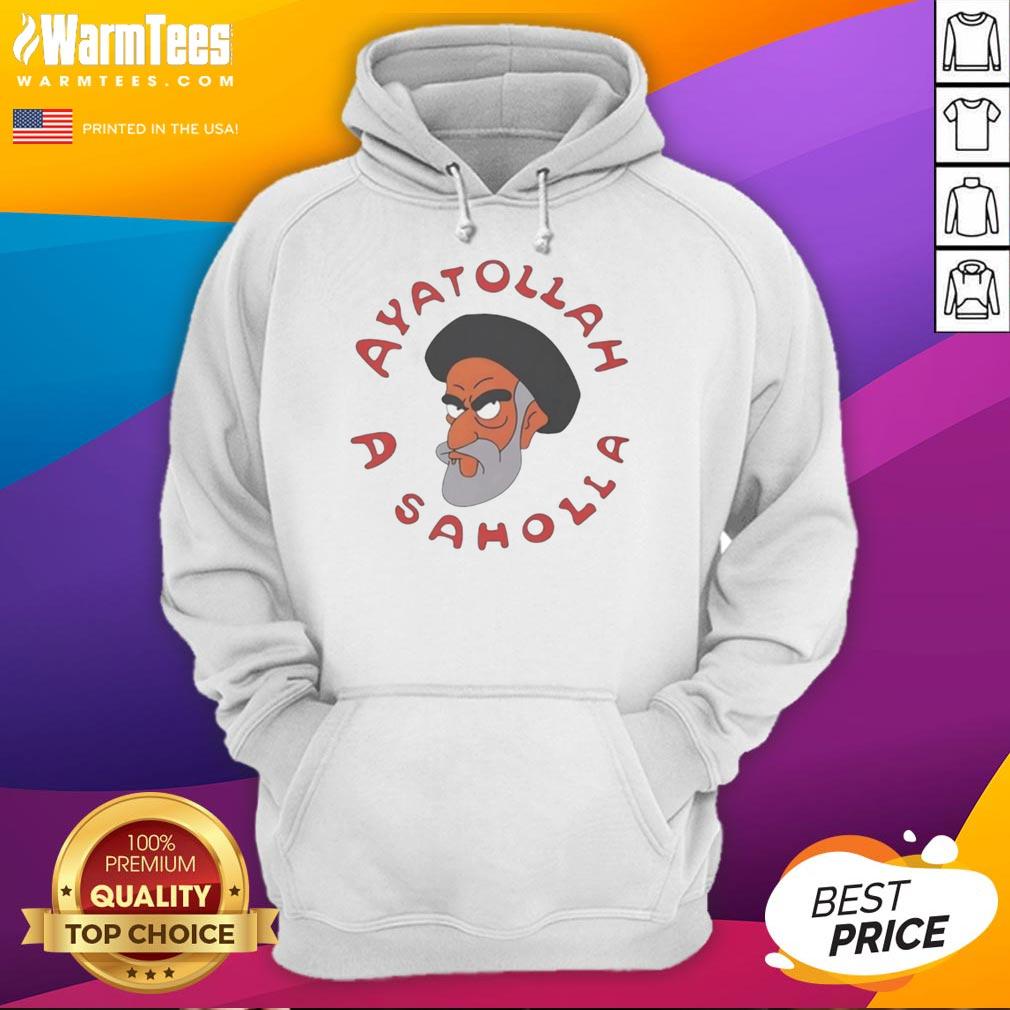 Top Simpsons Ayatollah A Saholia hoodie featuring vibrant colors and unique design inspired by The Simpsons.