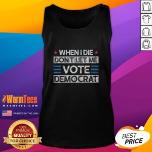 Awesome Don't Let Me Vote Democrat Tank Top - bold graphic design on a stylish tank top for political statement wear.