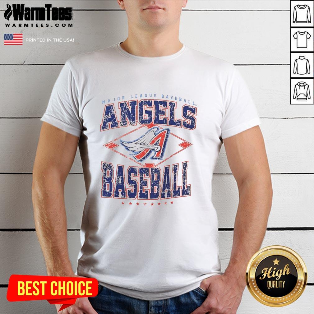 Awesome Los Angeles Angels MLB Cooperstown Diamond T-Shirt featuring vibrant team colors and classic logo design.
