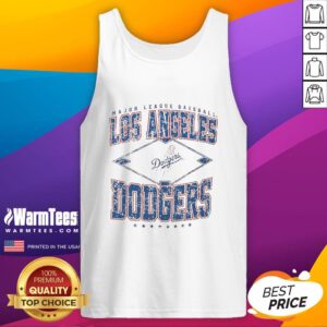 Alt Text: Awesome Los Angeles Dodgers Cooperstown Diamond tank top, perfect for Major League Baseball fans and summer wear.