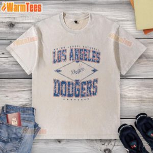 Awesome Los Angeles Dodgers Major League Baseball t-shirt in diamond wash, perfect for fans and collectors.