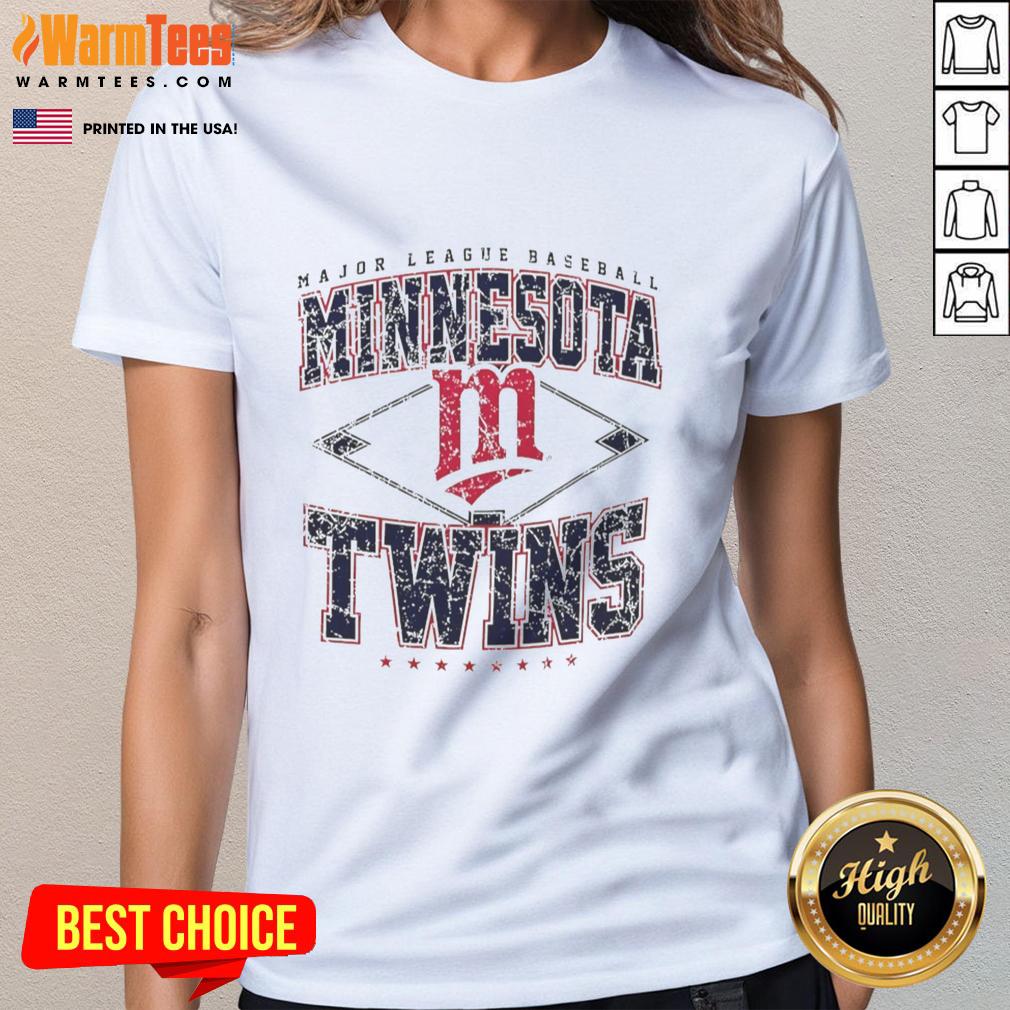 Alt Text: Awesome Minnesota Twins Major League Baseball Cooperstown Diamond Ladies Tee featuring vibrant team graphics.