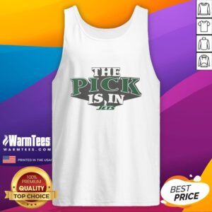 Fan wearing an Awesome New York Jets pick is in tank top, showcasing team spirit at a game day event.
