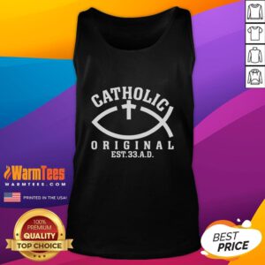 Awesome original Catholic Church tank top featuring God and Jesus Christ design, perfect for believers and fashion lovers.