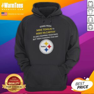 Awesome Pittsburgh Steelers hoodie featuring Mike Tomlin and Mike McCarthy, perfect for fans and collectors.