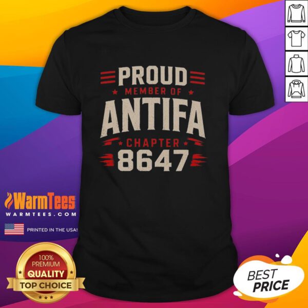 Awesome Proud Member Of Antifa Chapter 8347 T-Shirt - WarmTees