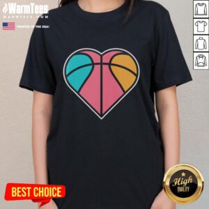 Awesome SATX Basketball Heart San Antonio Spurs NBA ladies tee in vibrant design, perfect for fans and casual wear.