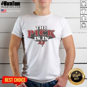 Awesome Tampa Bay Buccaneers Pick Is In T-Shirt featuring team colors and logo, perfect for fans and game day attire.